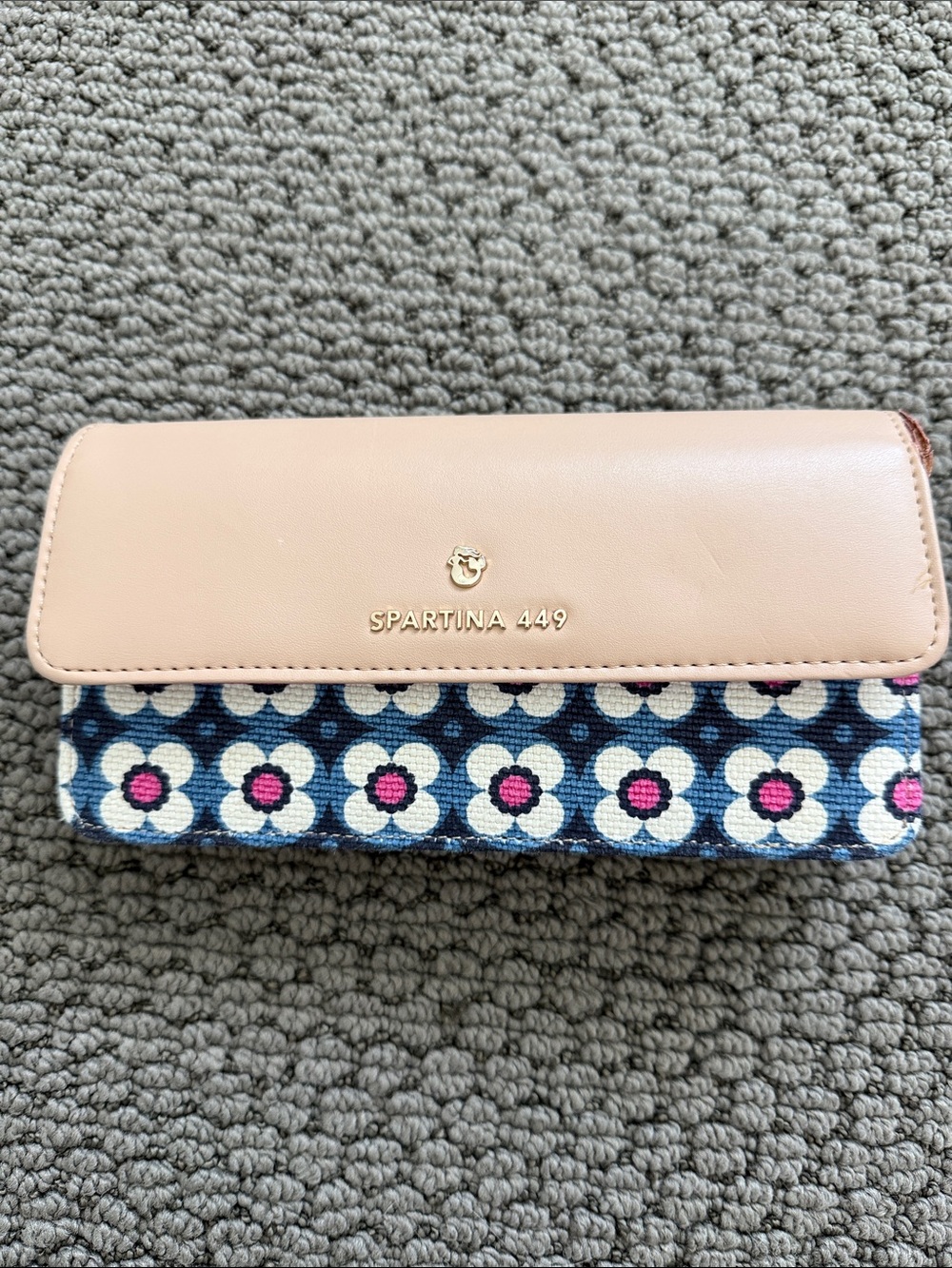 Spartina 449 Pink and Navy Floral Calhoun Jane Convertible Crossbody